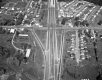 Aerial of Construction of Interstate: Near Neighborhoods