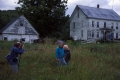 Daniel Warden and Marjorie Warden in front of Warden Farm house