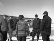 Taylor Cub Ship and Ice Fisherman