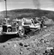 Earthmoving Machinery On Hill