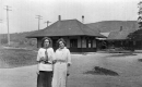 Two Women at McIndoes Falls Railroad Station