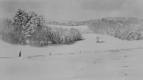 Snowy winter scene at Warden Farm