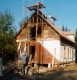 Building David's Chimney on house moved from Church St., Barnet village