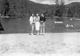 Three Women in Front of Lake