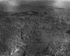 Aerial of forested valley