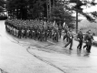Cadets in march on road 