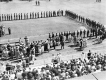 Cadets in procession on the fields of Norwich University