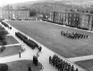 Cadets in march around the central green of Norwich University