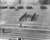 Cadets in formation on playing field at Norwich University