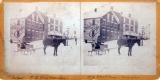 Horse and Driver in front of Building