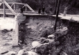 Erosion by a bridge in the 1938 Flood