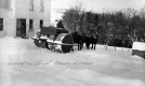 Snow roller seen from behind at Amos Somers' Farm