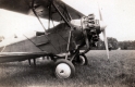 Airplane sitting in a field