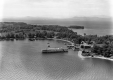 Aerial Photo of a Boat on Lake Champlain