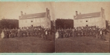 Band Members Standing Outside Fort Cassin House
