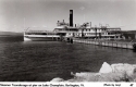 Steamer Ticonderoga at pier on Lake Champlain