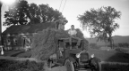 Two men on a haying truck