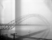 Arched metal bridge