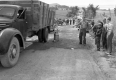 Truck stopped on a dirt road