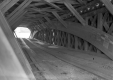 Interior of a covered bridge