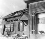 Damaged roof on a house