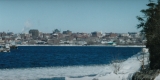 City across the lake