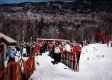 Skiers near the Lodge