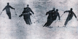 Six Skiers at Madonna Peak