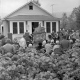 Holding a blanket at an auction