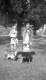 Two Girls Playing Outside
