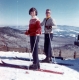 Skiers at the top of a mountain