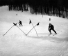 Slalom skiers at Dutch Hill Ski Company