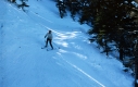 Woman Skiing on Mt. Mansfield 