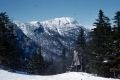 Woman at Head of Ski Trail 