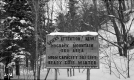Sign for New Capacity Ski Lift at Hogback Mountain 