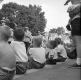 Boys Watch Marching Band on Battle Day