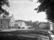 Dirt road and buildings
