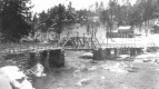 Temporary bridge in Winter