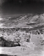 Elevated View of Mountains and Town