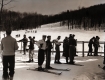 Skiers Stand at Dutch Hill Ski Resort