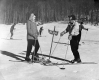 Bernie Neveu and Pupil at Ski School