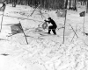 Girl Racing on Ski Course
