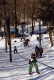 Young Skiers Approach Chairlift
