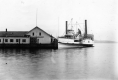 Boathouse and steamboat