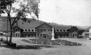 Building, hill and monument
