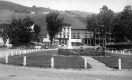 Commercial Buuildings with a hill in the background