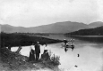 Women canoeing
