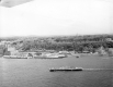 Aerial of Ferry on Burlington Waterfront