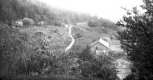 House at the foot of a hill