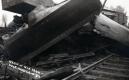 Close up of train wreck